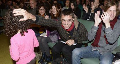 El secretario de Podemos, Juan Carlos Monedero, en Valladolid. 