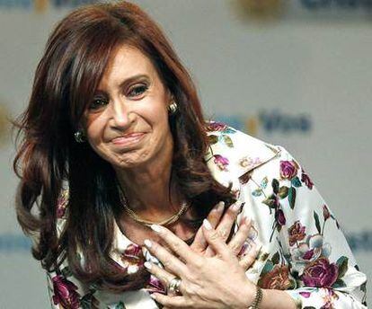 Cristina Fernández tras las elecciones presidenciales celebradas en octubre de 2007