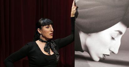 La artista Rossy de Palma, en el Teatro Español presentando su nuevo monólogo.