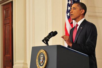 El presidente de Estados Unidos, Barack Obama, durante una comparecencia en la Casa Blanca