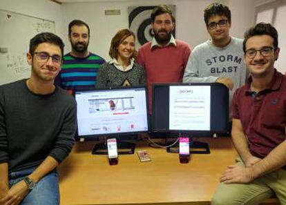 El equipo de la 'start-up' que ha desarrollado la app.