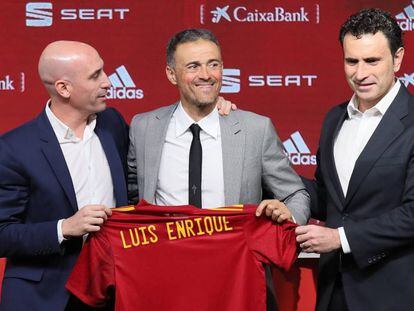 Luis Enrique, este martes, en su regreso como entrenador de la selección española. En vídeo, la rueda de prensa del seleccionador.