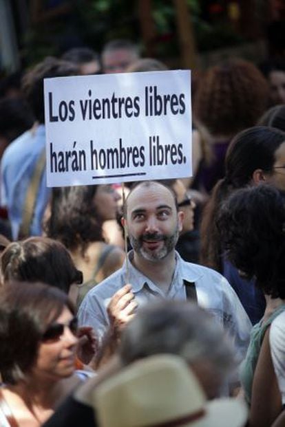 Concentración en Madrid contra la reforma que prepara el Gobierno en materia de aborto.