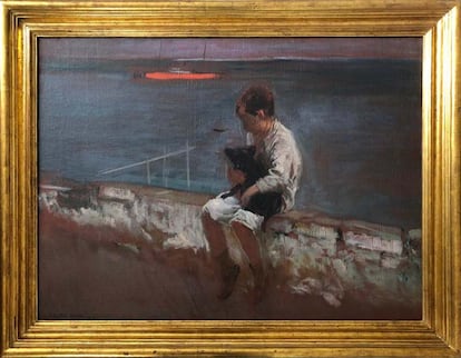 'Joaquín con su perro en Jávea' de Joaquín Sorolla.