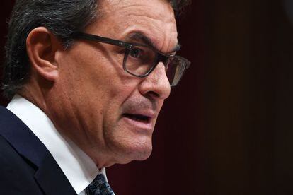 Artur Mas, el primer día del debate de política general en el Parlament, el pasado 15 de septiembre