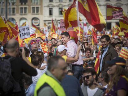 Xavier García Albiol a la manifestació per la unitat d'Espanya.
