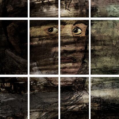 Retrato de Francisco de Goya en una de las páginas de 'Goya. Saturnalia', de Manuel Gutiérrez y Manuel Romero, de Cascaborra Ediciones.