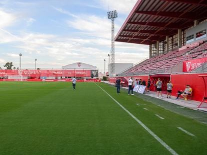 La ciudad deportiva del Sevilla donde debía haberse celebrado este viernes el Sevilla-Granadilla, suspendido por la huelga.