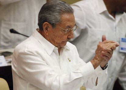 Raúl Castro, aquest dissabte a l'Assemblea Nacional cubana.