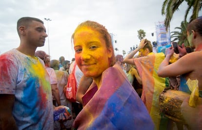 Participantes en el Orgullo Gay de Barcelona.