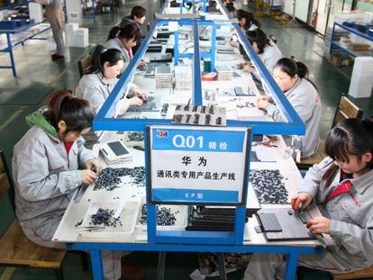 Compañía de componentes electrónicos en Tengzhou (China).