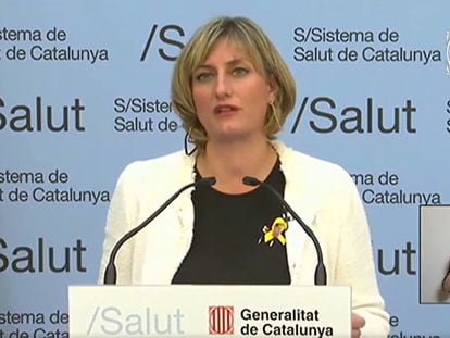 Alba Vergés en una rueda de prensa sobre la crisis sanitaria.