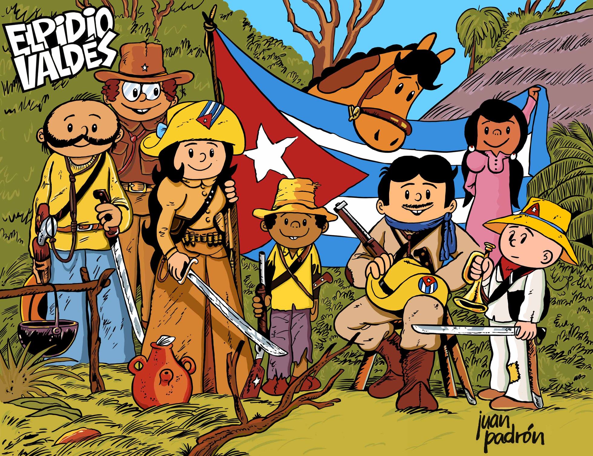 Un dibujo difundido en Facebook en el marco de la campaña para homenajear a...
