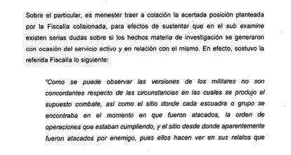 Detalle de la resolución sobre el homicidio de Jair Tobías Mendoza y Néstor Enrique Mendoza.