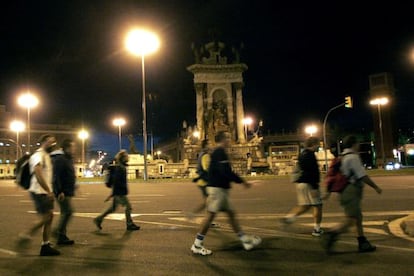 La plaça d'Espanya de Barcelona.