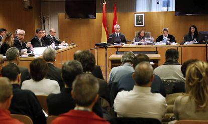 Los 30 acusados del caso Guateque en la Audiencia Provincial.