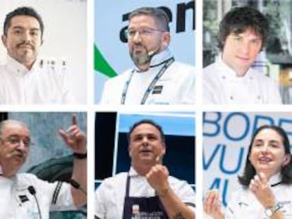 Roberto Ruiz, Dani García, Jordi Cruz, Eneko Atxa, Pedro Subijana, Ángel León, Elena Arzak y Joan Roca.