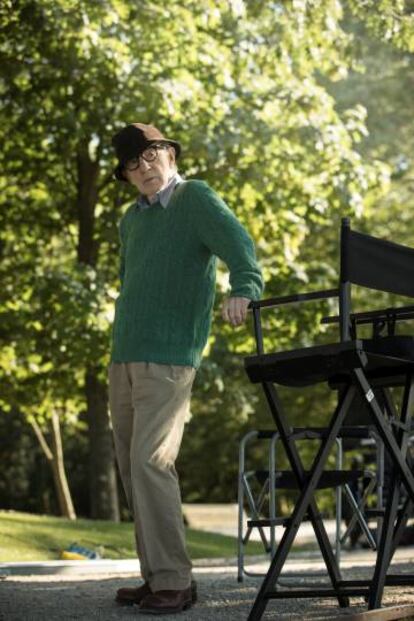 Woody Allen, durante el rodaje en San Sebastián.