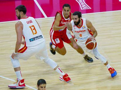 Ricky Rubio, ante Túnez.