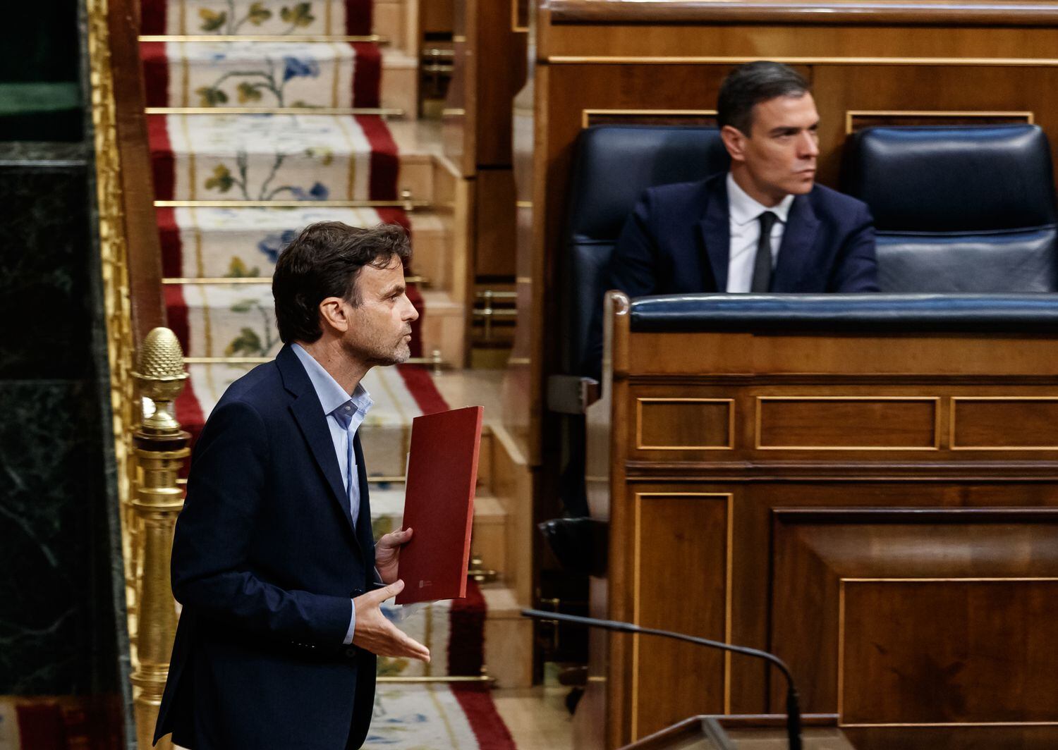 El presidente del grupo parlamentario de Unidas Podemos, Jaume Asens, en el Congreso.