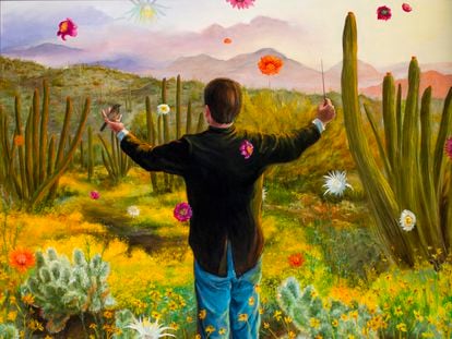 'Orquestando un desierto floreciente' (2003), de Steven Yazzie (artista nativo americano con ascendencia de las tribus diné y pueblo, y también europea), perteneciente a la colección Christy Vezolles.