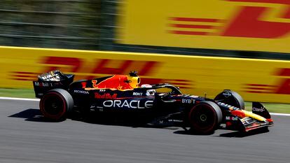 Max Verstappen durante la clasificación del GP de Japón de Fórmula 1, en el circuito de Suzuka.