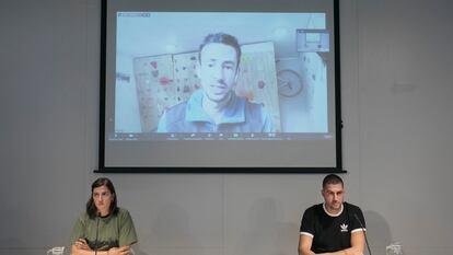 Kilian Jornet en la plataforma Stop Jocs Olímpics