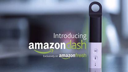 Dash permite hacer la compra dictando o apuntando a los productos.