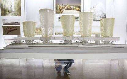 Maqueta del proyecto 'The Edge', de RCR, para Dubai.