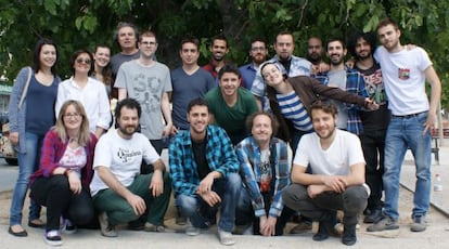 La Orquestra À Base de Sopro de Sedajazz con Thais Morell y Grabriel Schwartz.