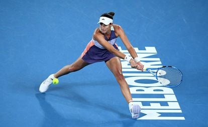 Garbine Muguruza durante la final del Open de Australia contra Sofia Kenin.