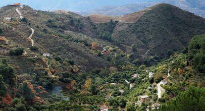 Vista aérea de la Sierra de las Nieves.
