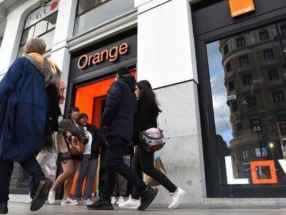 Tienda de Orange en el centro de Madrid.