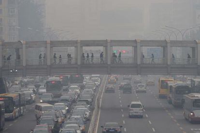 Contaminación en la ciudad china de Pekín.