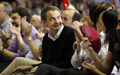 Jose Luis Rodríguez Zapatero, en el mitin de Murcia.