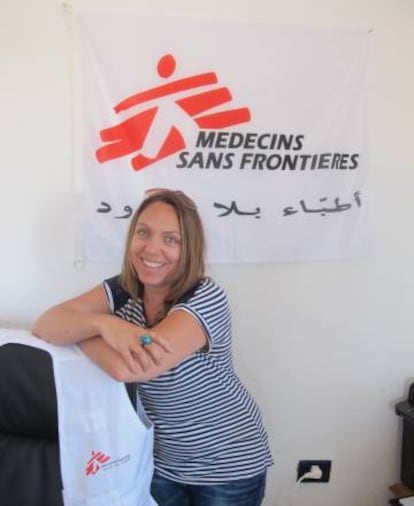 Melanie Guiot, coordinadora de los cursos de formaci&oacute;n a los pescadores de Katef impartidos por MSF.