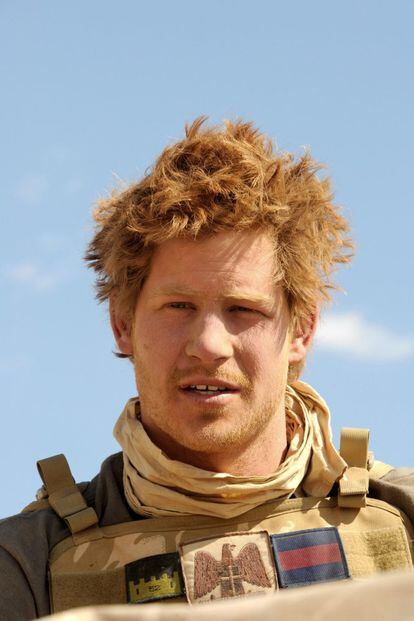 Enrique de Inglaterra en el desierto de Helmand (Afganistán), el 20 de febrero de 2008.