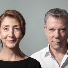 Ingrid Betacourt y Juan Manuel Santos: retratos pertenecientes al libro 'Una conversación pendiente', de Juan Carlos Torres.