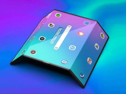 Diseño de concepto de un móvil plegable de Xiaomi.