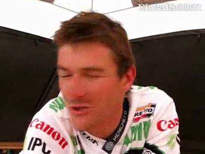 El piloto español comenta su victoria en la novena etapa del Dakar