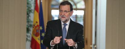 El presidente del Gobierno, Mariano Rajoy, en un balance del año 2014.