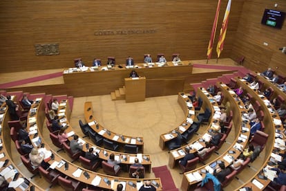 Pleno de las Cortes Valencianas.