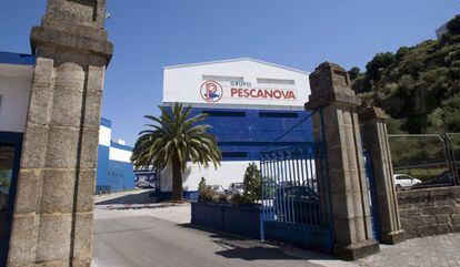 Entrada de la sede del grupo Pescanova en Redondela (Pontevedra). Efe