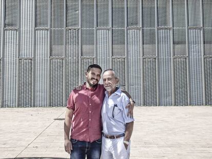 Ignacio Sánchez con su padre José Ignacio Sánchez, en Zaragoza.