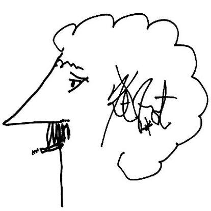 Autorretrato de Kurt Vonnegut.