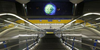 Planetas en la estación de Arganzuela-Planetario.