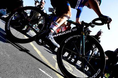 La italiana Elena Pirrone durante el Mundial de ciclismo.