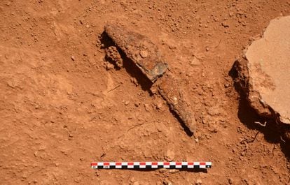 Cuchillo encontrado en el yacimiento cartaginés de Son Catlar.