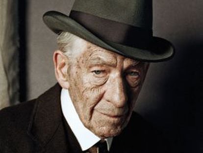 Ian McKellen caracterizado en 'Mr. Holmes'.