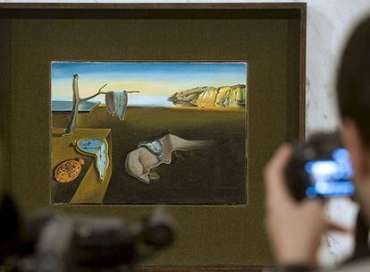 <i>La persistencia de la memoria,</i> en la imagen, fue expuesto ayer en el museo de Figueres.